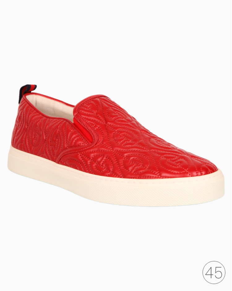 Tênis Gucci Original Slip On Matelassê GG Vermelho