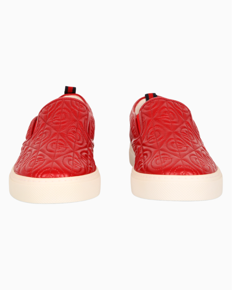 Tênis Gucci Original Slip On Matelassê GG Vermelho
