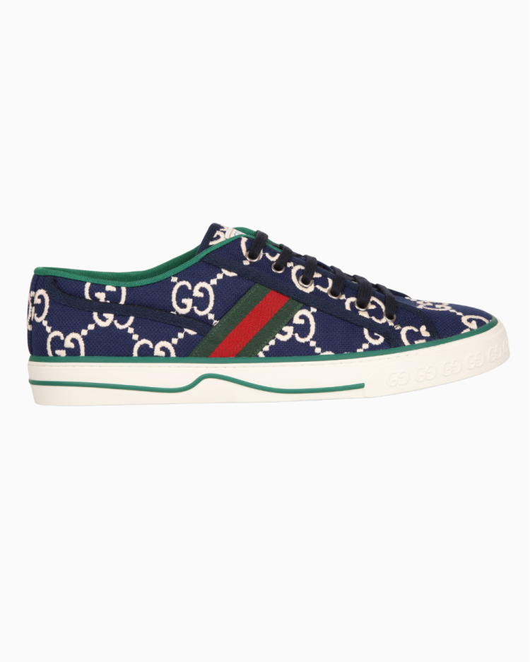 【m's】GUCCI Tênis Gucci Original Tennis 1997 GG Azul Masculino