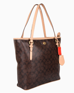 Bolsa Coach Tote Signature Marrom