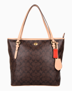 Bolsa Coach Tote Signature Marrom