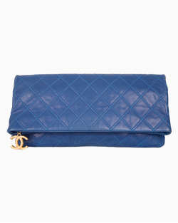 Clutch Chanel Stitched Thin City Azul