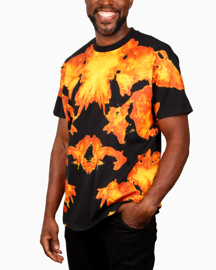 00s archive givenchy ハトメ　装飾　t-shirt tシャツ 中古・古着通販】GIVENCHY (ジバンシィ) ローズクロスプリントTシャツ