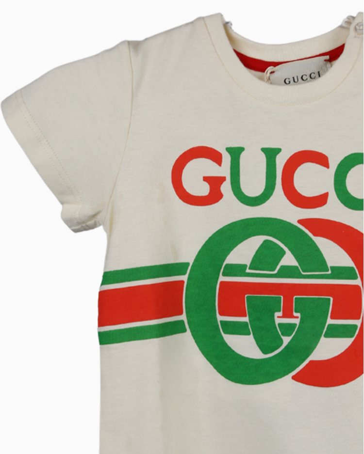 Gucci Tシャツ 24months 2歳 Camiseta Infantil Gucci Original Estampa Gráfica Bege