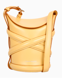 Bolsa Alexander McQueen The Curve Bucket Amarela