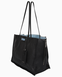 Bolsa Prada Etiquette Tote Glace Calf Preta