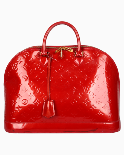  Bolsa Louis Vuitton Alma GM Verniz Vermelha