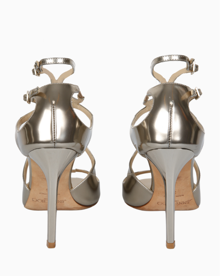 Sandália Jimmy Choo Original Lang Prateada Feminina