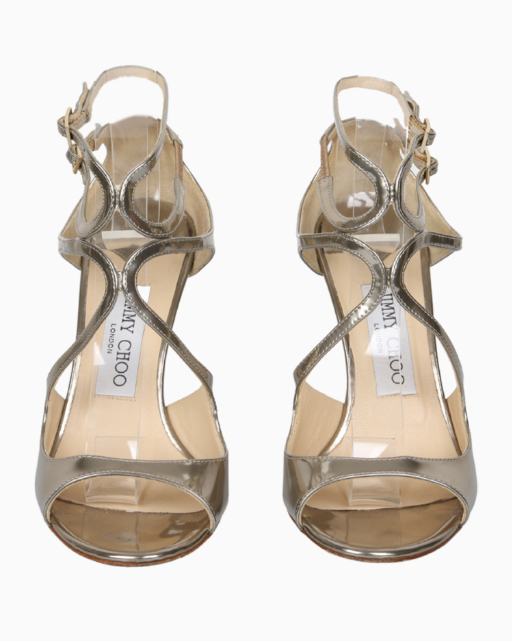 Sandália Jimmy Choo Original Lang Prateada Feminina