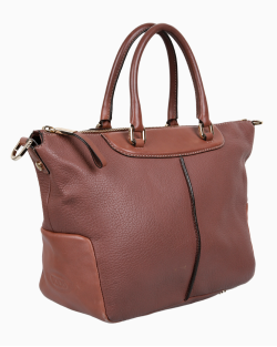 Bolsa TOD'S Satchel Couro Marrom