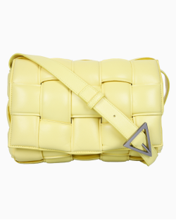 Bolsa Bottega Veneta Padded Cassete Amarela 