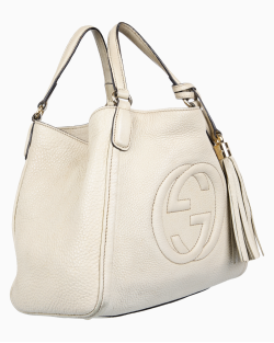 Bolsa Gucci Soho Satchel Pequena Off White