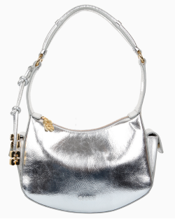 Bolsa Ganni Swing Média Prata