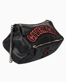 Bolsa Givenchy Chain Embroidered Patch Mini Pandora Preta
