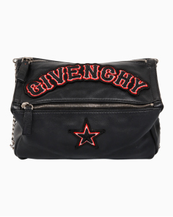 Bolsa Givenchy Chain Embroidered Patch Mini Pandora Preta