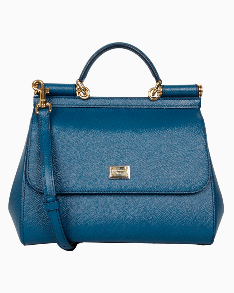 Bolsa Dolce & Gabbana Original Sicily Média Azul Feminina