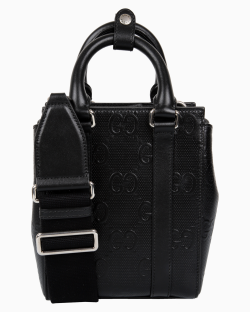 Bolsa Gucci GG Embossed Mini Tote Preta