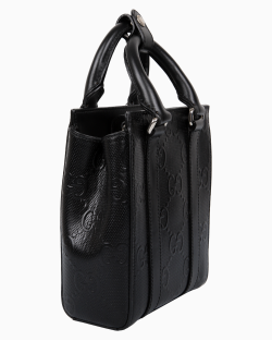 Bolsa Gucci GG Embossed Mini Tote Preta