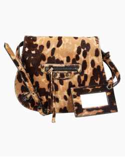 Bolsa Balenciaga Vintage Calf Hair Crossbody Animal Print