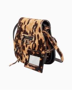 Bolsa Balenciaga Vintage Calf Hair Crossbody Animal Print