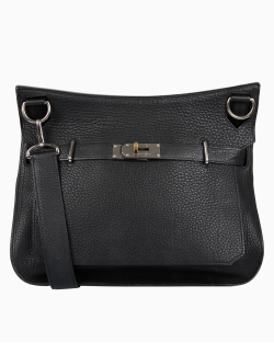 Bolsa Hermès Jypsière 34 Clemence Preta
