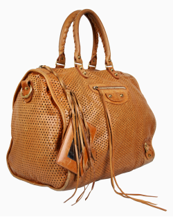 Bolsa Balenciaga Perfurated Motorcycle City Caramelo