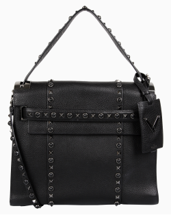 Bolsa Valentino My Rockstud Rowlling Satchel Preta