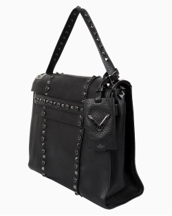 Bolsa Valentino My Rockstud Rowlling Satchel Preta