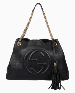 Bolsa Gucci Soho Chain Tote Preta