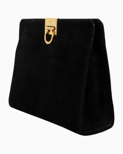 Bolsa Ferragamo Vintage Camurça Preta