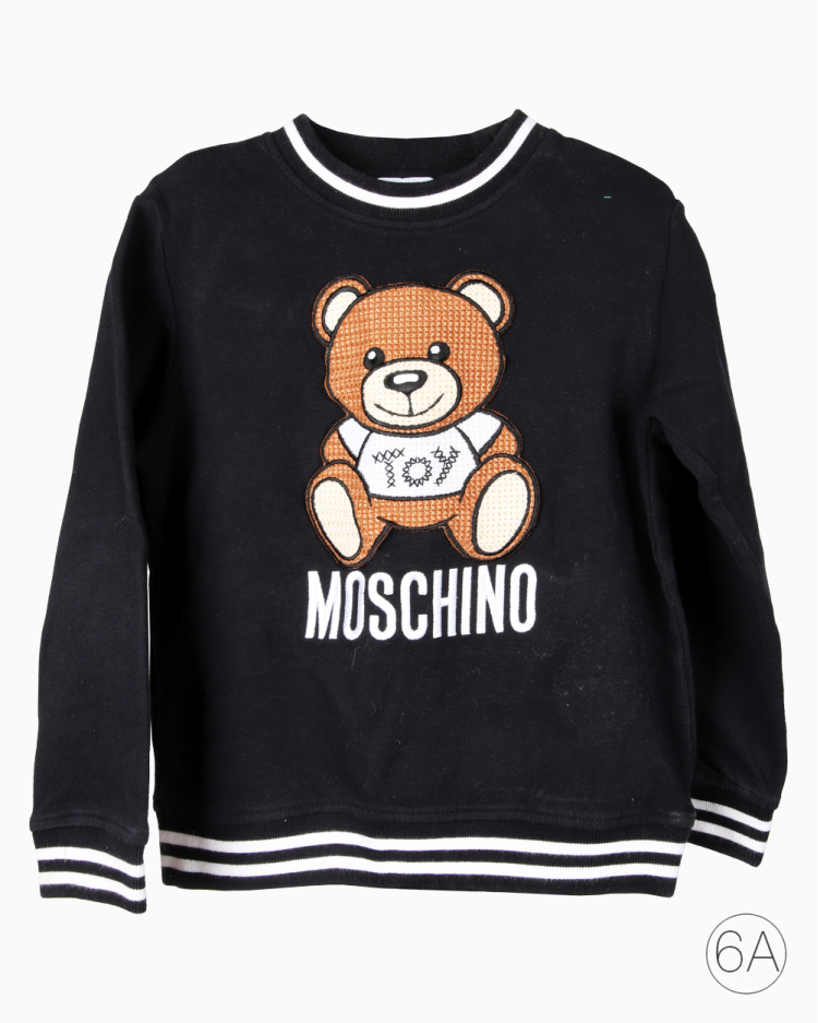 Moletom Infantil Moschino Original Tecido Preto