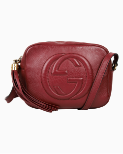 Bolsa Gucci Soho Disco Vinho 