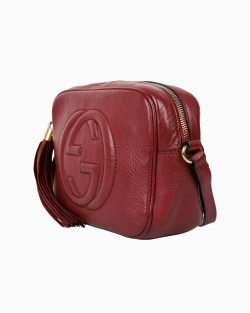 Bolsa Gucci Soho Disco Vinho 