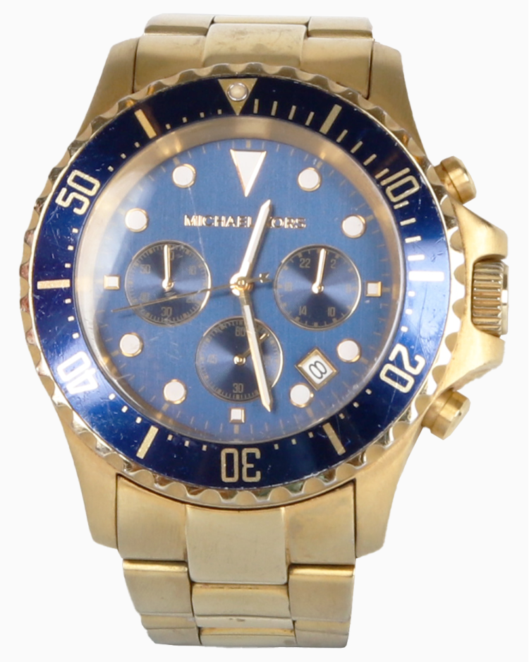 MICHAEL KORS 腕時計 Relógio Feminino Michael Kors Mk7267 Jessa Dourado Silicone