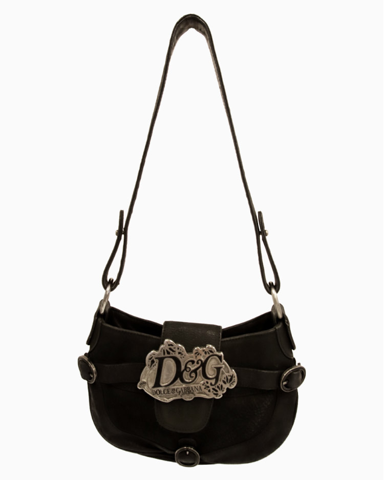 Bolsa Dolce & Gabbana Original Vintage Camurça Preto Feminina