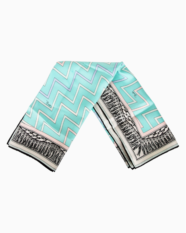 Lenço Emilio Pucci Original Seda Estampado Feminino