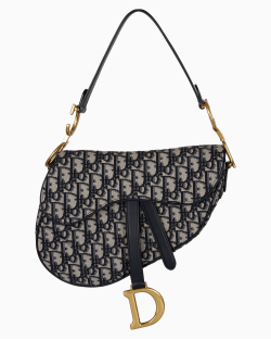 Bolsa Dior Saddle Oblique Azul