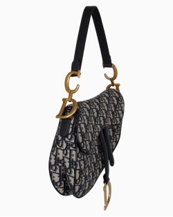 Bolsa Dior Saddle Oblique Azul