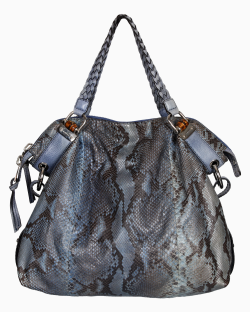 Bolsa Gucci Python Bamboo Cinza