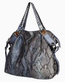 Bolsa Gucci Python Bamboo Cinza