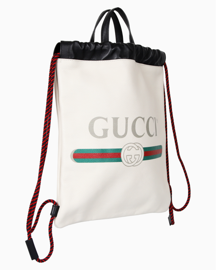Mochila Gucci Original Drawstring Off-White Feminina