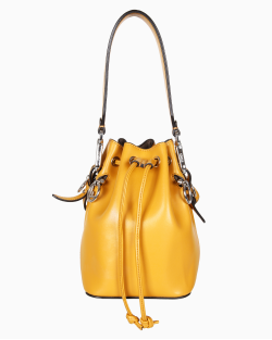 Bolsa Fendi Bucket Mon Tresor Mini Amarela