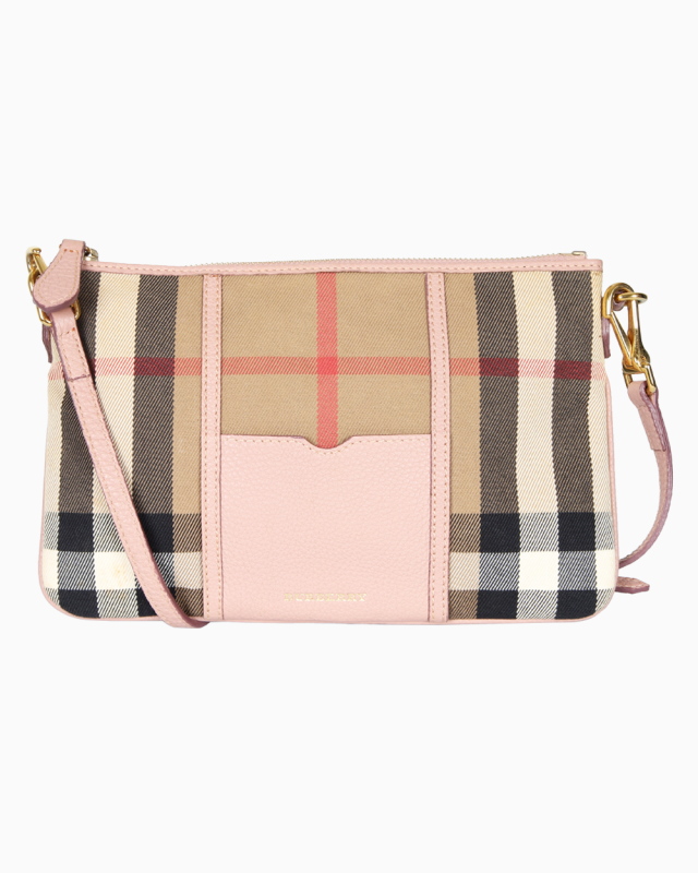 Bolsa Burberry Original House Check Peyton Rosa Feminina