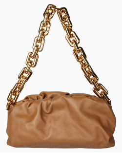 Bolsa Bottega Veneta Pouch Chain Couro Marrom