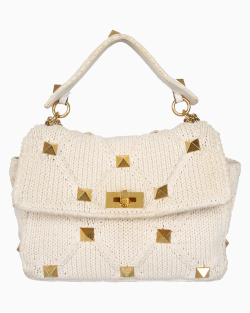 Bolsa Valentino Rockstud Spike Off-White