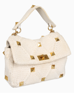 Bolsa Valentino Rockstud Spike Off-White