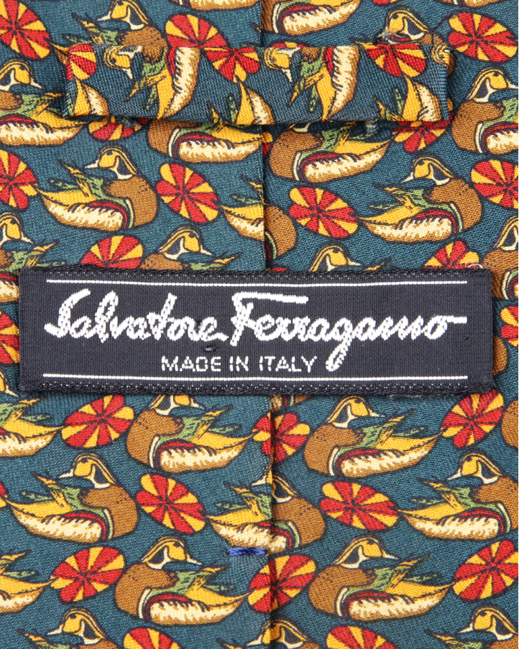 Gravata Salvatore Ferragamo Original Pato Vermelha Masculino