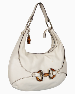 Bolsa Gucci GG Canvas Bamboo Amalfi Bege