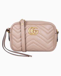 Bolsa Gucci Tiracolo GG Marmont Bege