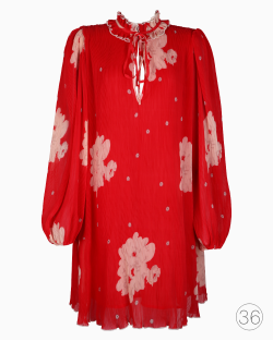 Vestido Ganni Poliéster Vermelho